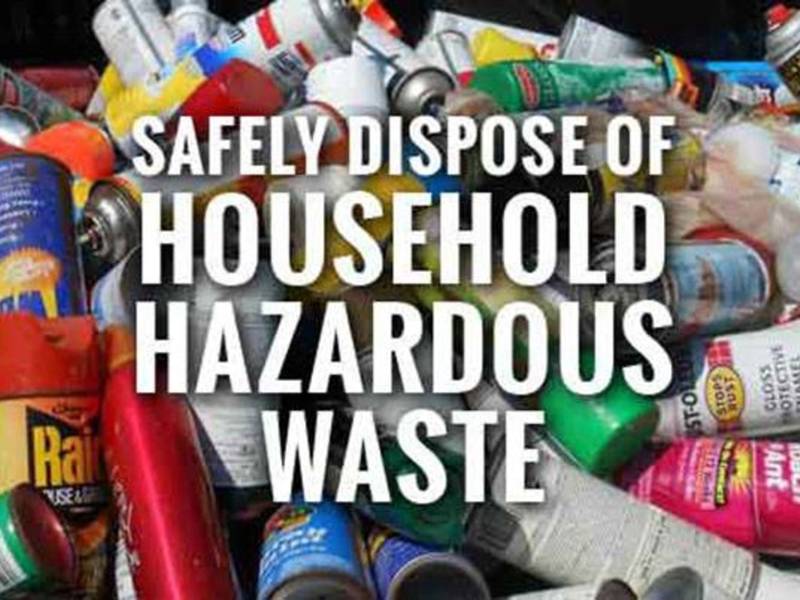 safely dispose of household hazardous waste