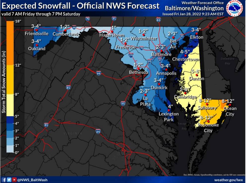 NWS Expected Snowfall