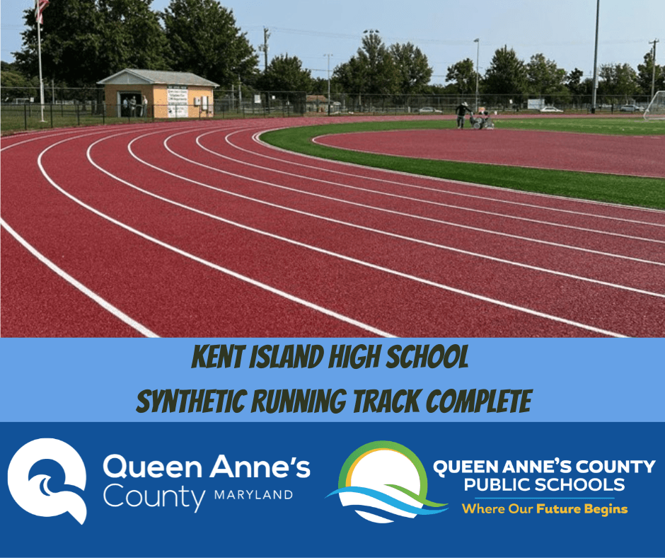 Kent Island High School Synthetic Running Track Complete