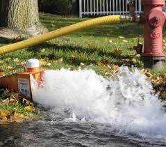 Pipes Flushing by a Fire Hydrant