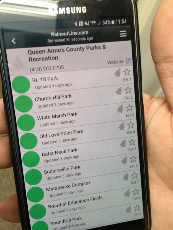 phone with field status display websize
